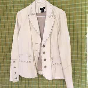 New !!!🌺White leather jacket 💖❤️💖❤️💖❤️